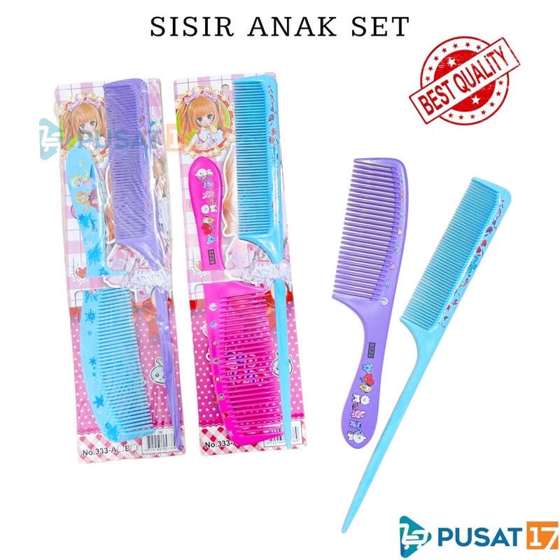 {Bisa kirim instant COD Medan Termurah}SISIR RAMBUT ANAK KARAKTER SET 2PCS / SISIR SET WARNA KOREA / SISIR GAGANG JUMBO SISIR RUNCING / SISIR RAMBUT IMPORT SOUVENIR KADO HADIAH GIFT