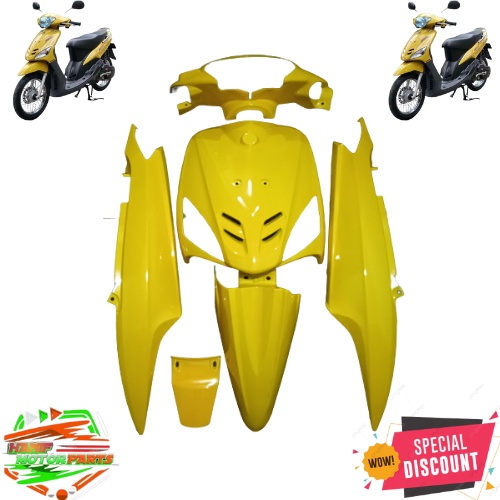 Full body halus yamaha mio sporty lama warna kuning/Pull bodi alus mio sporty warna kuning / body al