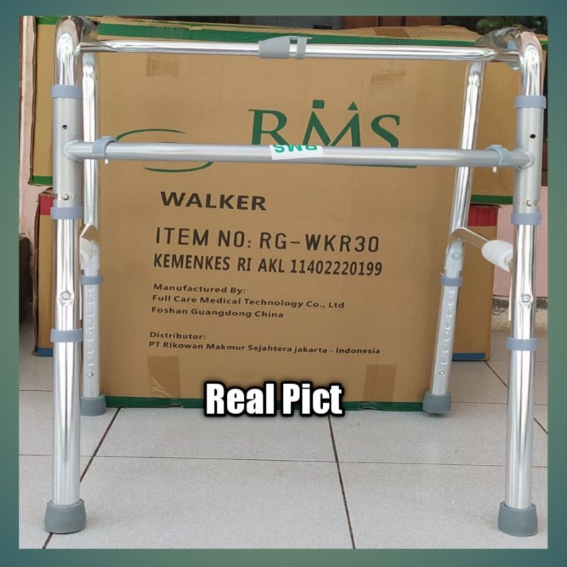 Walker Alat Bantu Jalan Lansia Manula Orang Tua / Walker RMS  / Walker Tanpa Roda / Alat Bantu Jalan Orang Tua Alat Terapi Stroke