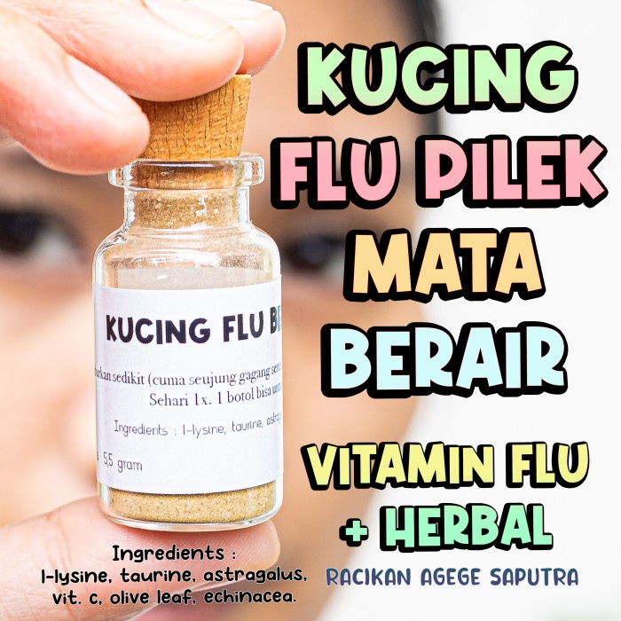 VITAMIN KUCING FLU BERAT & PILEK