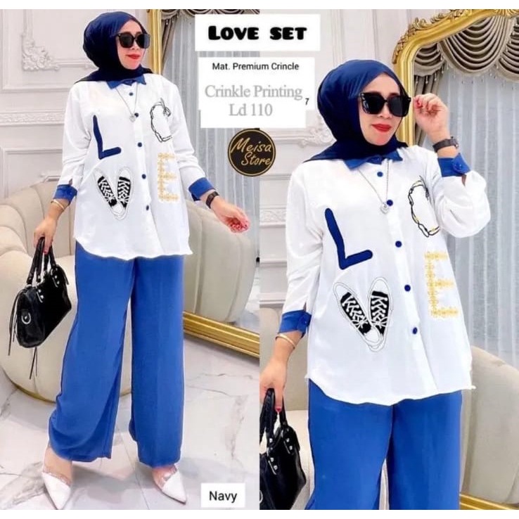 SET LOVE CRINKEL AIR FLOW PREMIUM II SET CRINKEL VIRAL IIARRAZAQU COLLECTION