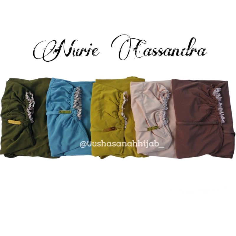 (Ori Nurie) CASSANDRA •jilbab instan jersey ballerina•bergo instan tali renda