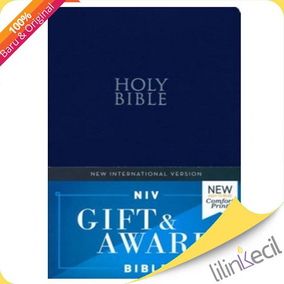 Buku NIV, Gift and Award Bible, Leather-Look, Blue, Comfort Print