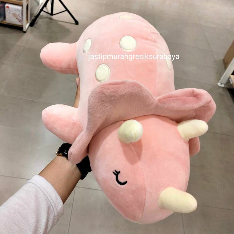 LYING TRICERATOPS PLUSH TOY MINISO 36CM BONEKA TRICERATOP MINISO BONEKA MINISO