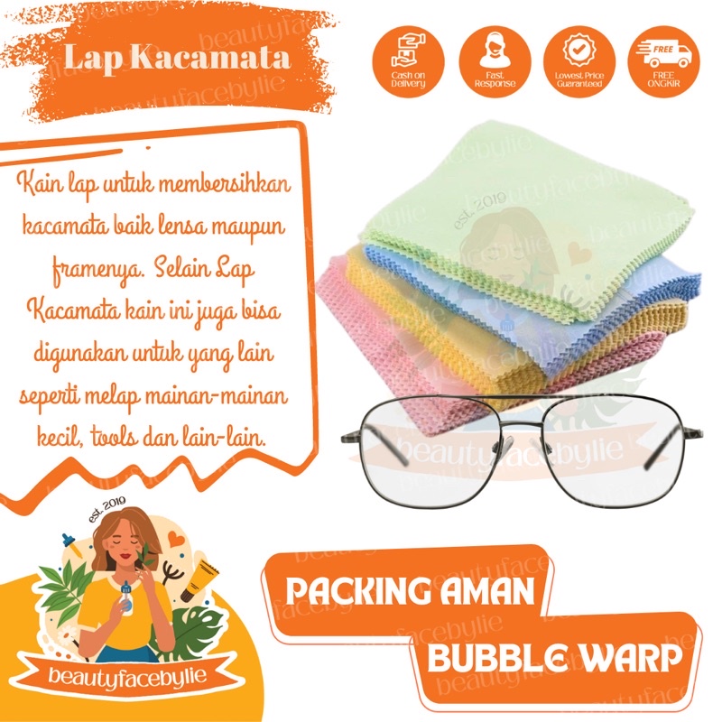 Kain Lap Kacamata / Kain Pembersih Kacamata / Kain Serbaguna / Bahan Halus dan Lembut B16 anti embun cleaner emboss