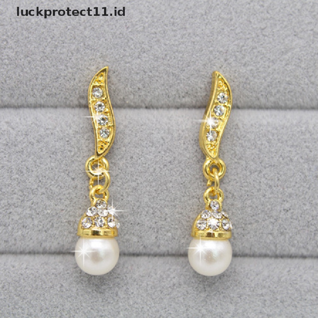 /Fashion Hot// Fashion// Pernikahan Sayap Malaikat Mutiara Imitasi Kalung Anting Set Perhiasan Fashion Hadiah.