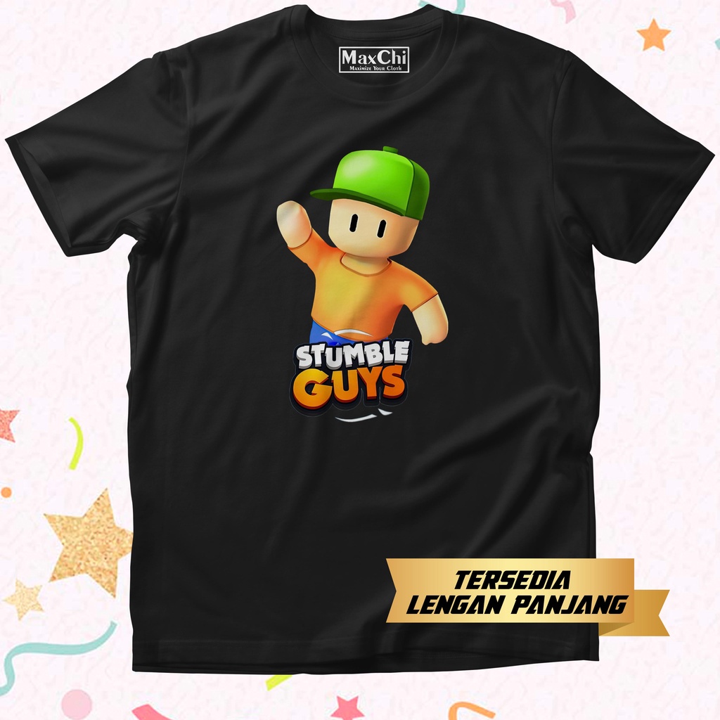 Kaos Anak Remaja Dewasa Stumble Guys Hi Hitam
