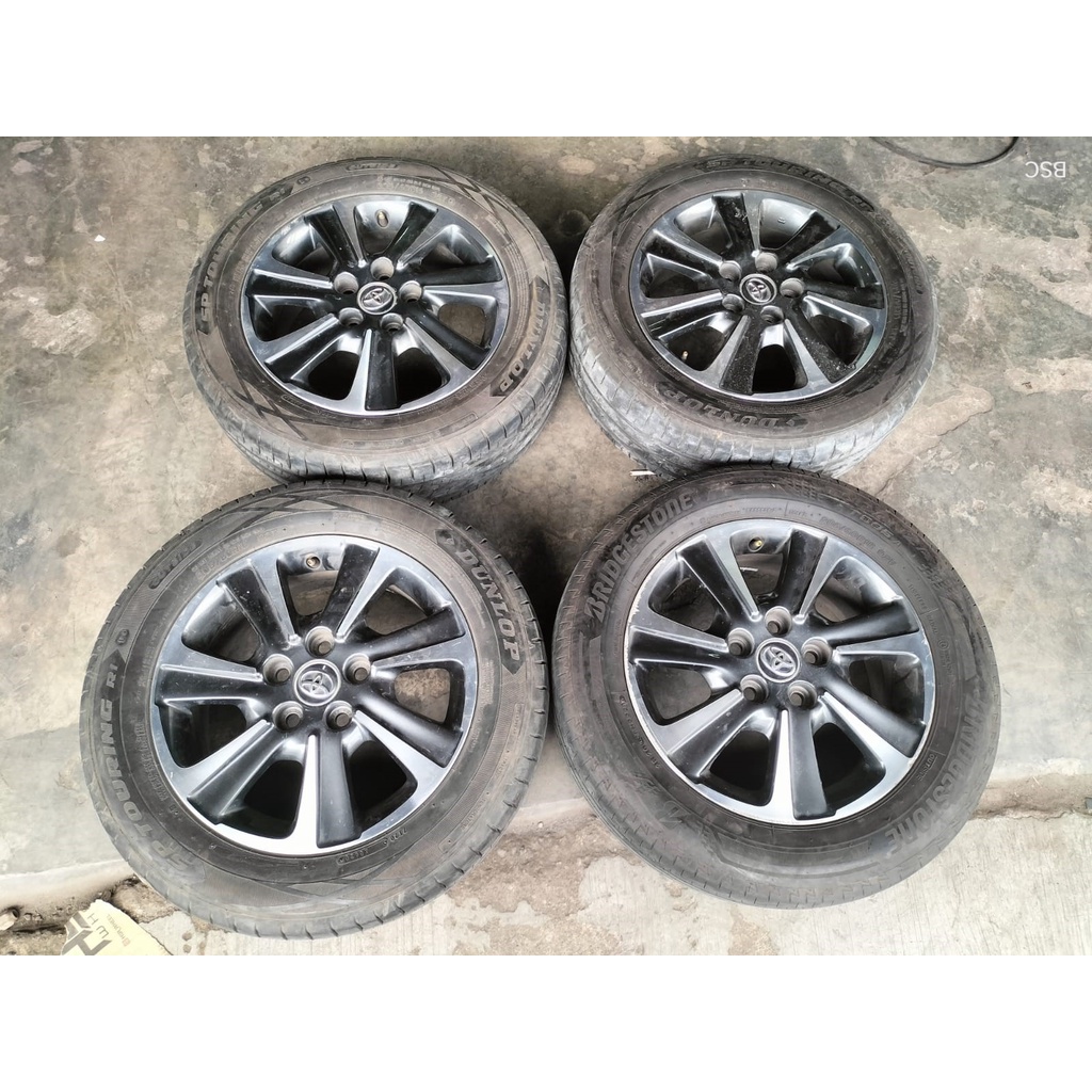 Velg Original Toyota Voxy Ring 16 x 6 Offset 50 Pcd 5x114.3 Plus Ban Dunlop 205 60 R16