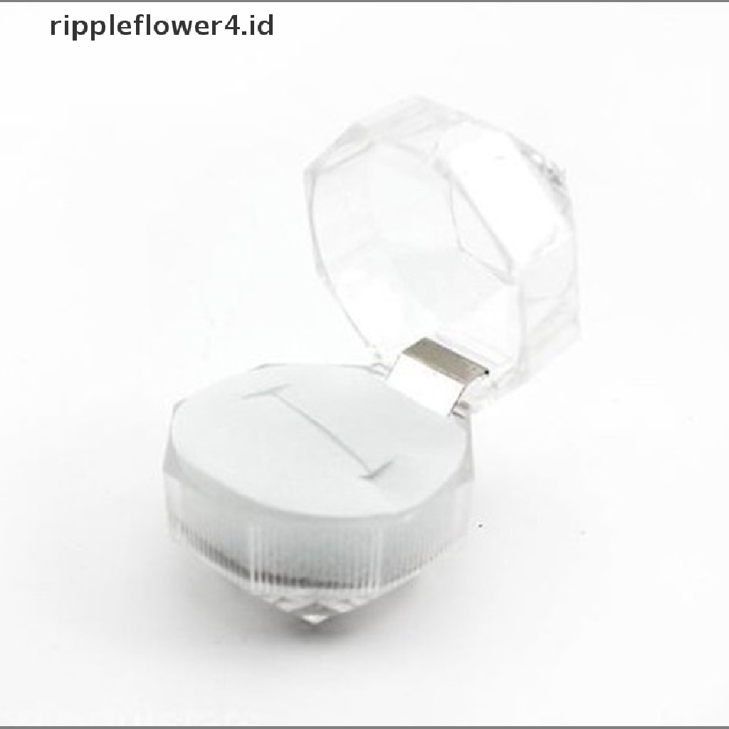 {rippleflower4.id} 1pcs Kotak Penyimpanan Akrilik Transparan Gift Pakcage Etalase Tempat Perhiasan Cincin~