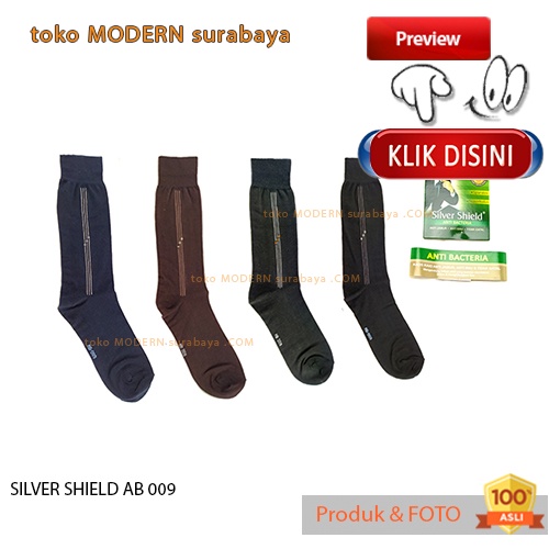 Kaos kaki kantor panjang anti bakteri SILVER SHIELD AB 009