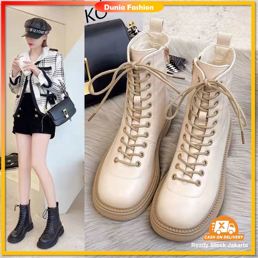 [DUNIA FASHION] Sepatu Boots Martin Wanita Import Premium Quality DF 624