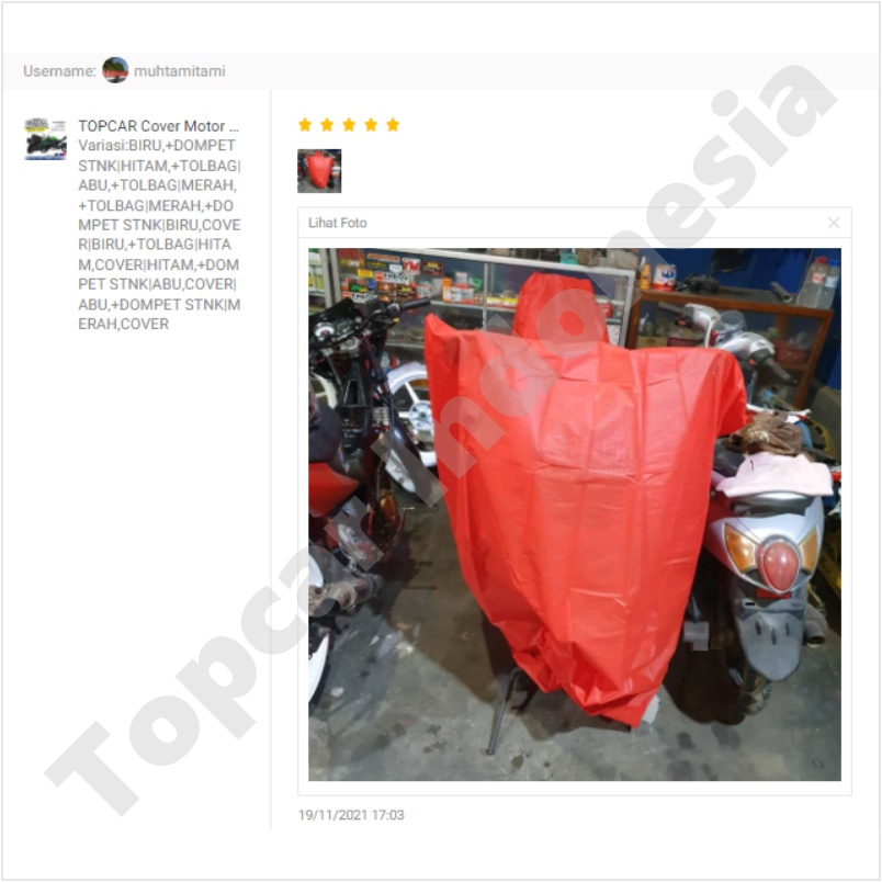 Cover Motor Honda CB500F Indoor Non-waterproof Sarung Motor Selimut Pelindung Body Baju Biker Mantel Jas Penutup by TOPCAR