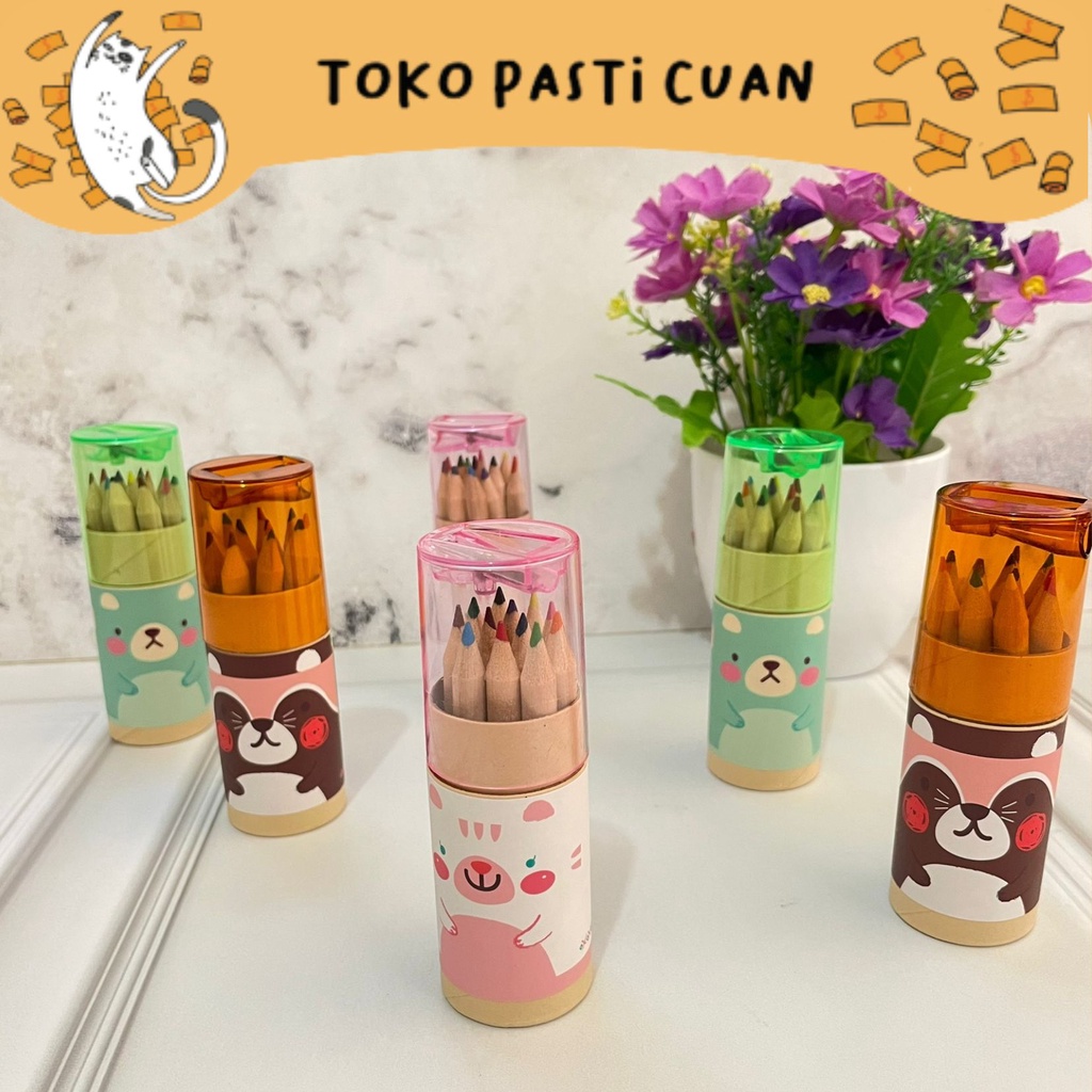 

pensil warna isi 12 tabung bisa COD termurah di tambah rautan kebutahan sei anak mengammbar warna lengkap
