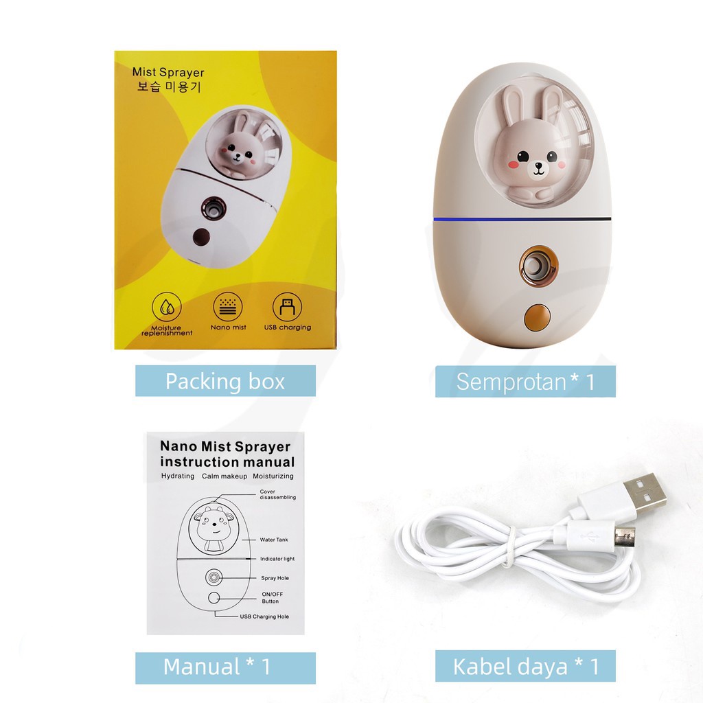 Holiven Mini Nano Spray Karakter / Mini Humidifier Nano / Bisa Untuk Disinfektan