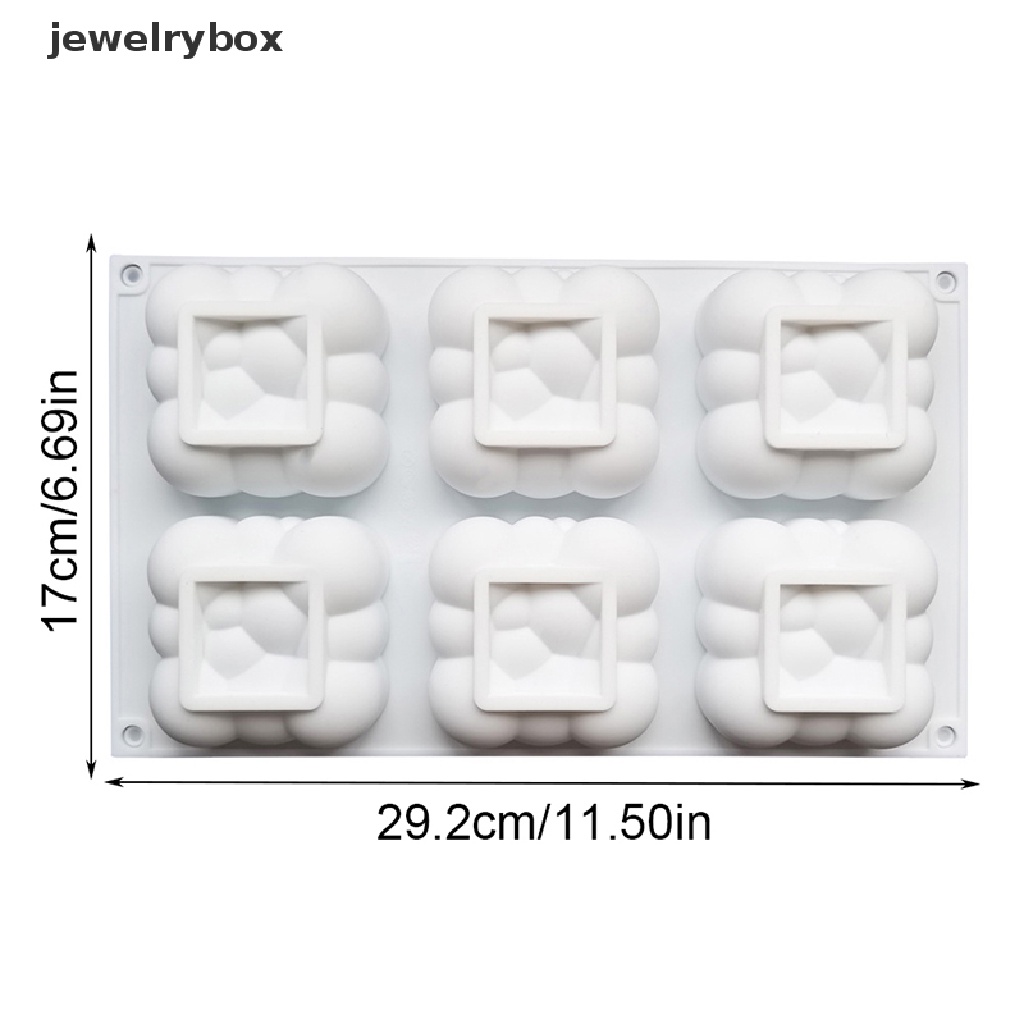 [jewelrybox] 1pc 1/6-Cavity Bentuk Awan 3D Cetakan Silikon Untuk Baking Dessert Dekorasi Mold Butik