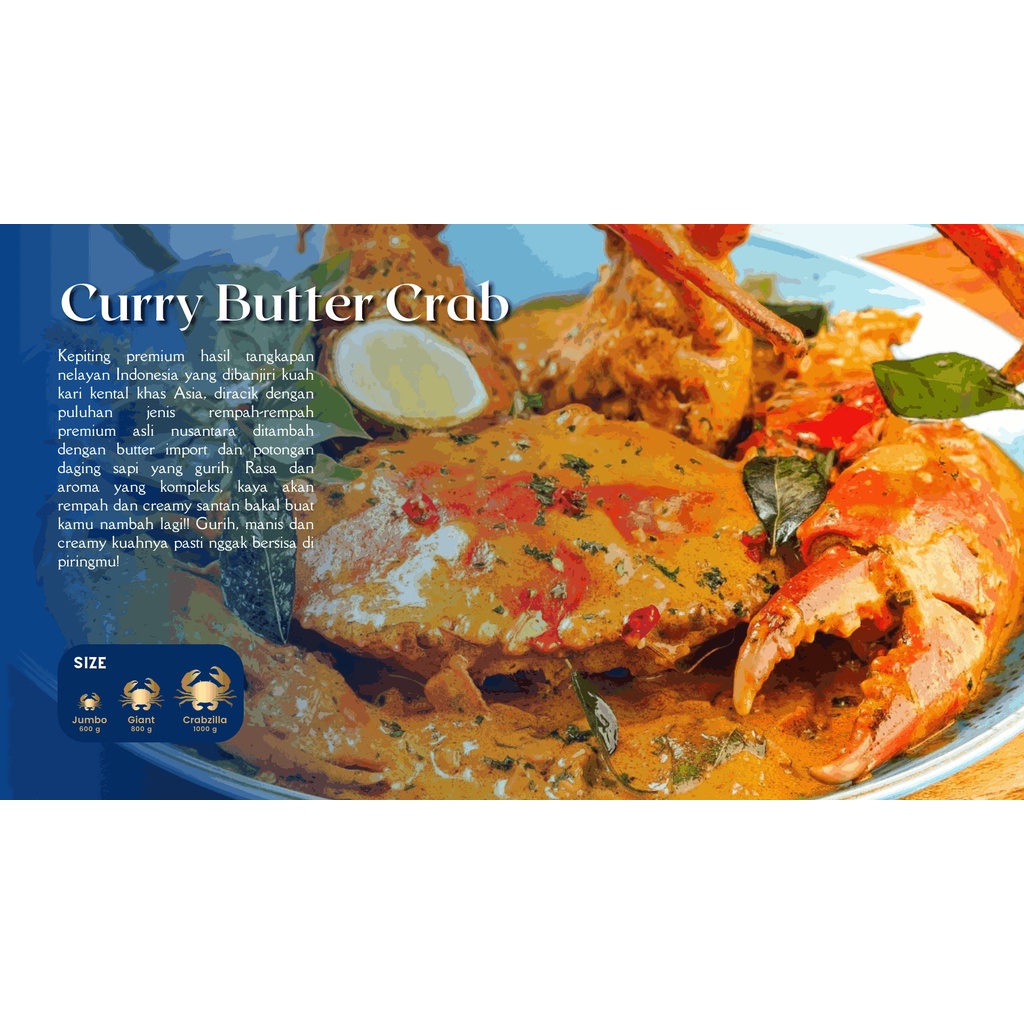 

Crab & Butter - Curry Butter Jumbo King Crab (Kepiting Jumbo Kari Mentega) - Restaurant Seafood Online Makanan Siap Saji