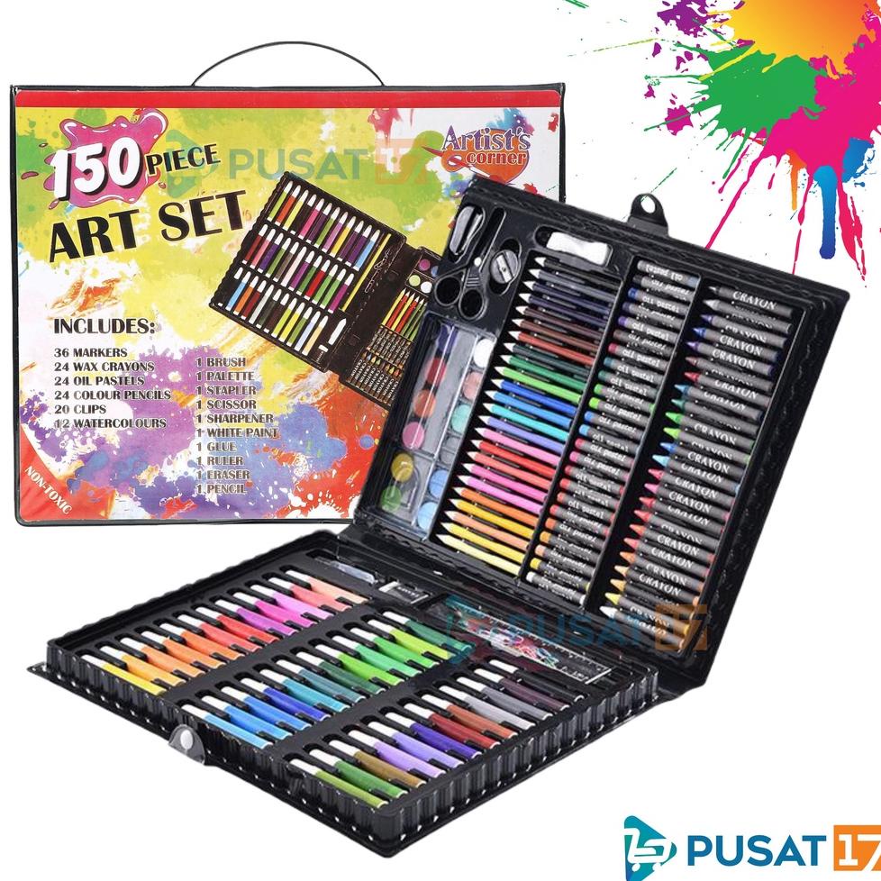 

[K-C5C[✉] PUSAT17 ALAT TULIS SET CRAYON COLOURING SET 150PCS / ART SET 150PCS PENSIL WARNA SET ALAT LUKIS ANAK KRAYON SET premium