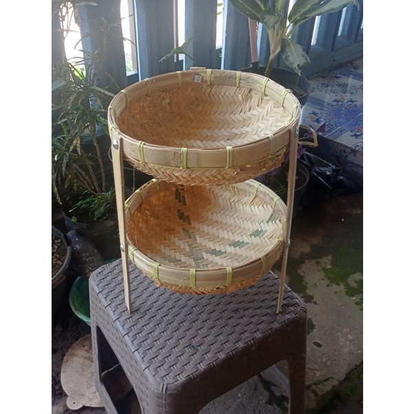 terbaru rak bawah /rak bumbu bambu/tempat bawang/tempat telur