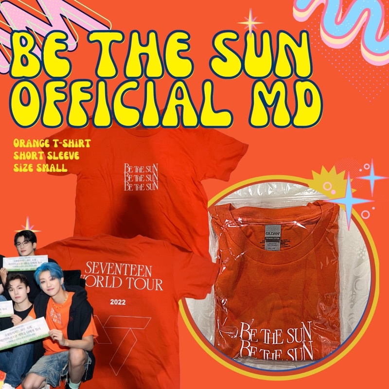 [READY STOCK] OFFICIAL BE THE SUN TOUR SEVENTEEN CONCERT Merchandise Orange Tee T-Shirt