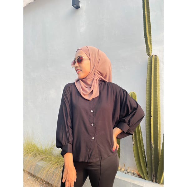 BATWING BLOUSE LENGAN BALON // KEMEJA OVERSIZE BATWING