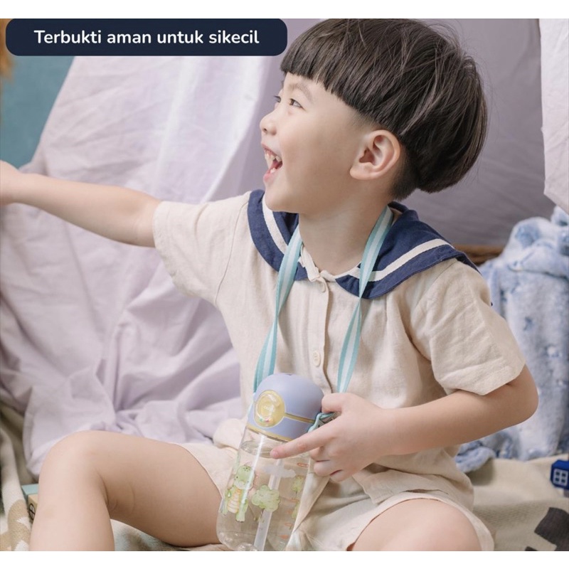 Coconi Kids Tritan Bottle 420ml / Botol Minum Anak dengan Tali 420ml