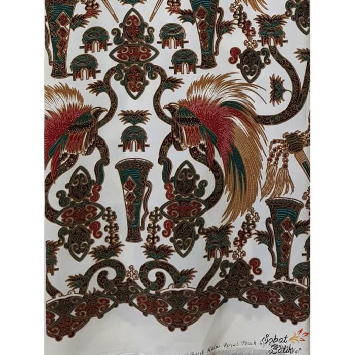 Kain Kain Batik Semi Sutra Motif Papua 51110 Putih