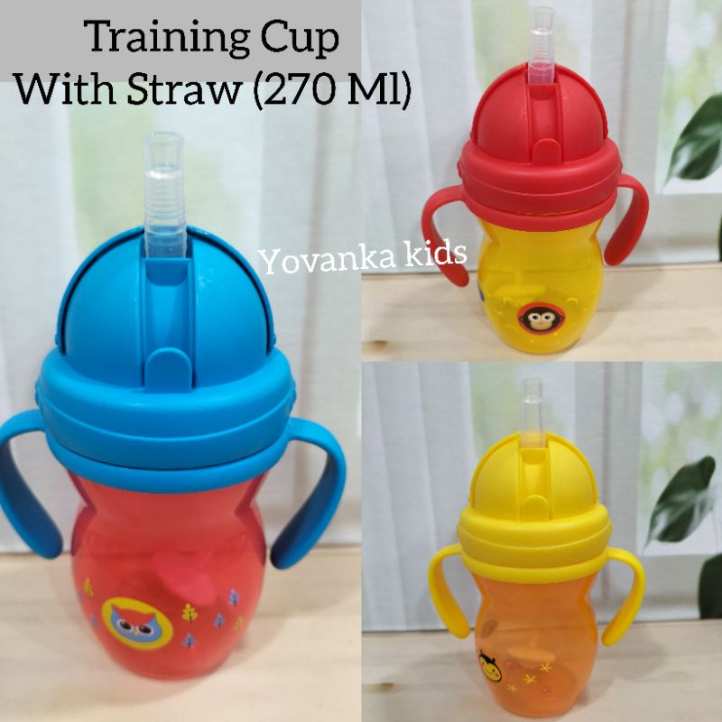 Training Cup With Straw Baby Safe/Botol Minum Dengan Sedotan(270 Ml) BPA Free SK 019