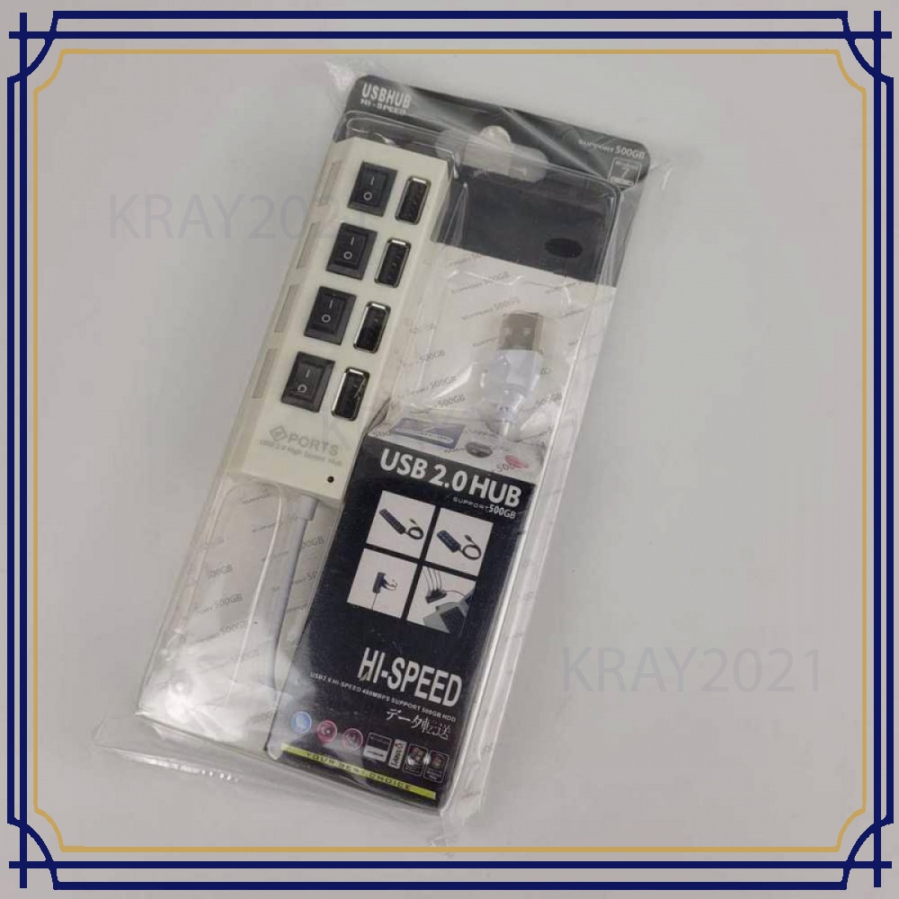 HUB USB 2.0 4 Ports With Independent ON OFF Switch -HB874