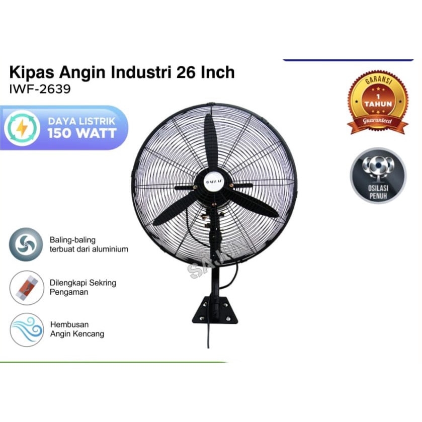 Sekai Kipas Angin Dinding Industri 26 Inch IWF 2639 / IWF2639