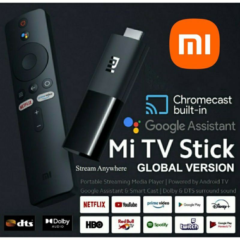 Xiaomi Mi TV Stick Android TV Google Chromecast Smart TV 2K 4K Resolution
