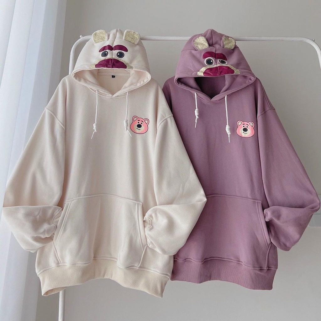 BERUANG CUTE HOODIE SWEATER OVERSIZE - SWEATER JAKET HOODIE LUCU KEKINIAN KOREAN STYLE