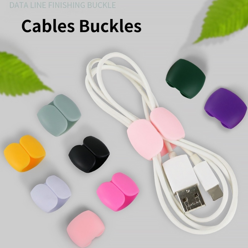 5pcs Earphone Wires Winder Charing Cord Urus Klip Kabel Data Organizing Buckle Komputer Kulkas Garis Tempat Penyimpanan Untuk Kantor Sekolah Keluarga