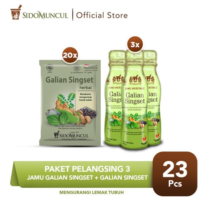 

Paket Pelangsing 3 - Jamu Galian Singset 20's + Galian Singset 3x150ml