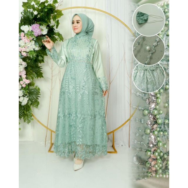 NEW ARRIVAL // ALYA DRESS // BAHAN TILLE PREMIUM MIX VELVET  PLUS HIASASAN BORDIR PAYET // BAJU PESTA // SERAGAMAN // KELUARGA KELUARGA // KEBAYA WISUDA // By Nasyef