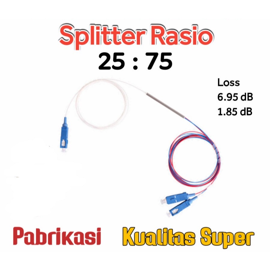 Splitter Ratio 25:75 Fiber Optic SC/UPC