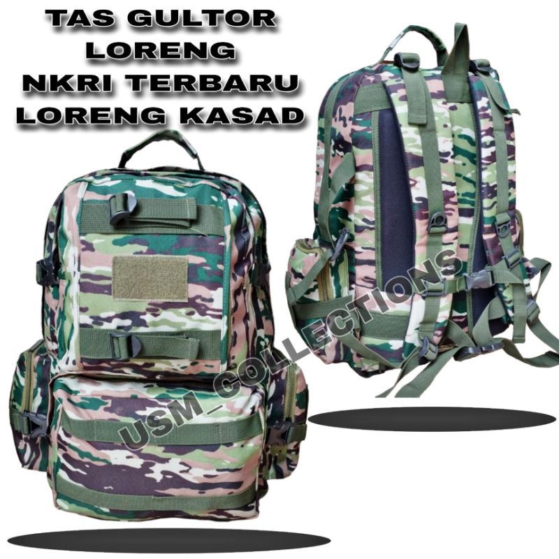 Tas ransel gultor loreng nkri terbaru - tas punggung gultor loreng kasad terbaru - tas ransel loreng