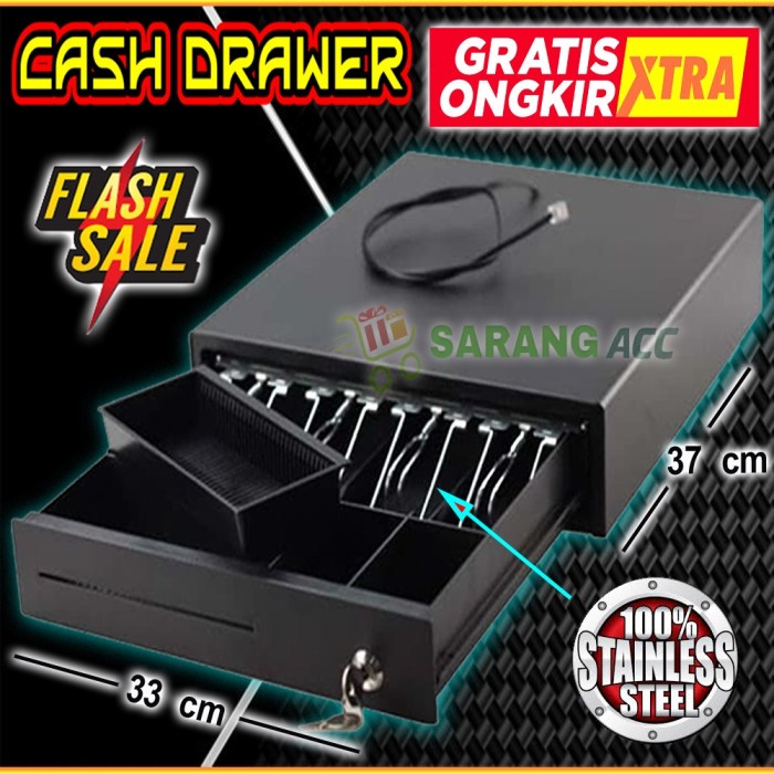 

BERKUALITAS EPOS CASH DRAWER 37 X 33 Cm 4K3C RJ11 LACI UANG LACI KASIR Code 4396