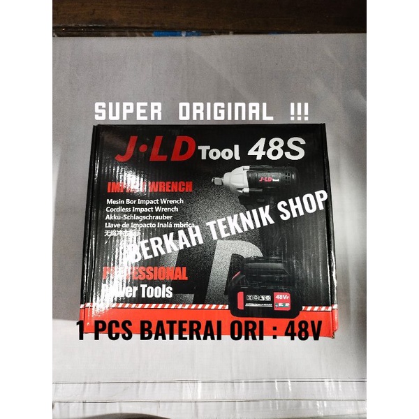 SUPER MULTI BOR BATERAI CAS JLD 48V impact buka pasang mur baut sekrup obeng angin roping
