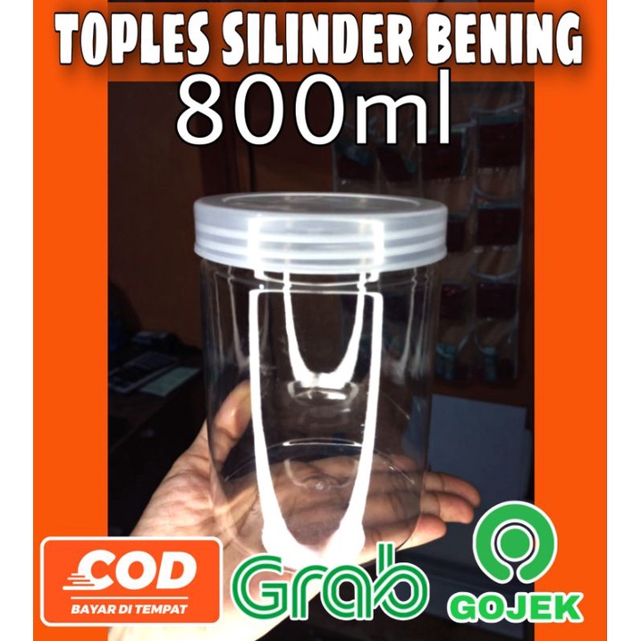 toples silinder plastik bening tabung 800ml pet cookies / Toples Plastik Bulat Silinder AY 800 ml