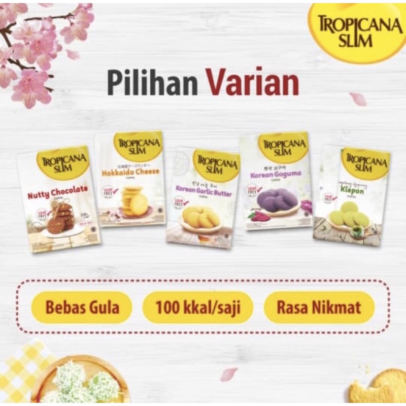 Tropicana slim cookies 100 gram ( cookies bebas gula )