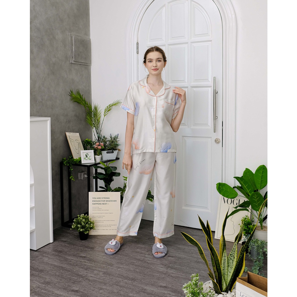 Cielyn - Dahlia Organic Silk Piyama Wanita Dewasa Set