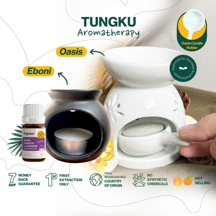 TUNGKU AROMATERAPI BAKAR LILIN EO AROMA TERAPI CANDLE CAPSEN BY BOBBA