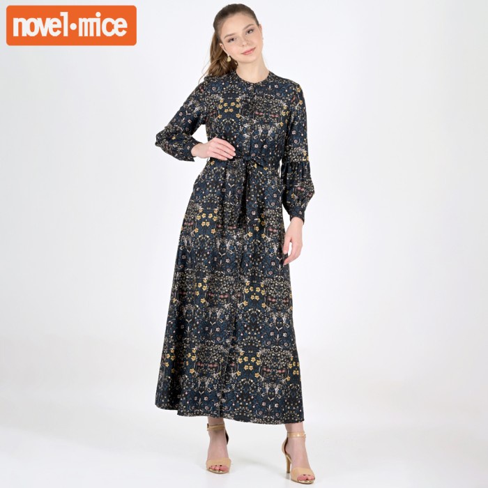 NOVEL MICE - GAMIS PRINTED PRUSSIAN FLOR DRESS