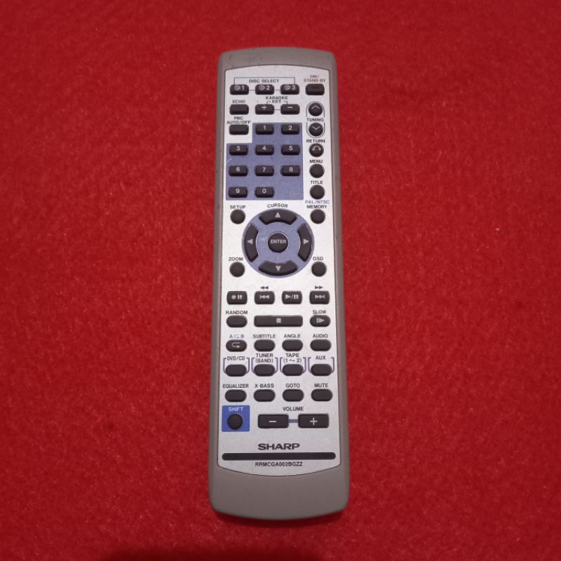 Remote DVD SHARP Super Simba Original Asli . RRMCGA002BGZZ .