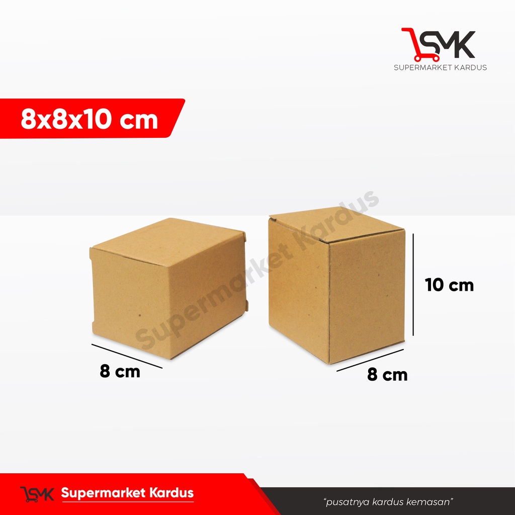 

Box 8X8X10 Kardus/boxpayung/boxtumbler/Kardusmini/Karduskecil/Boxkecil/Karton/Kartonmini/Kemasan/Hampers/Gift/sliplock/Tinggi10