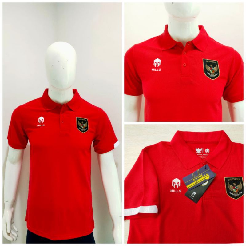 BAJU KAOS POLO TIMNAS INDONESIA NEW GO IMPOR PREMIUM