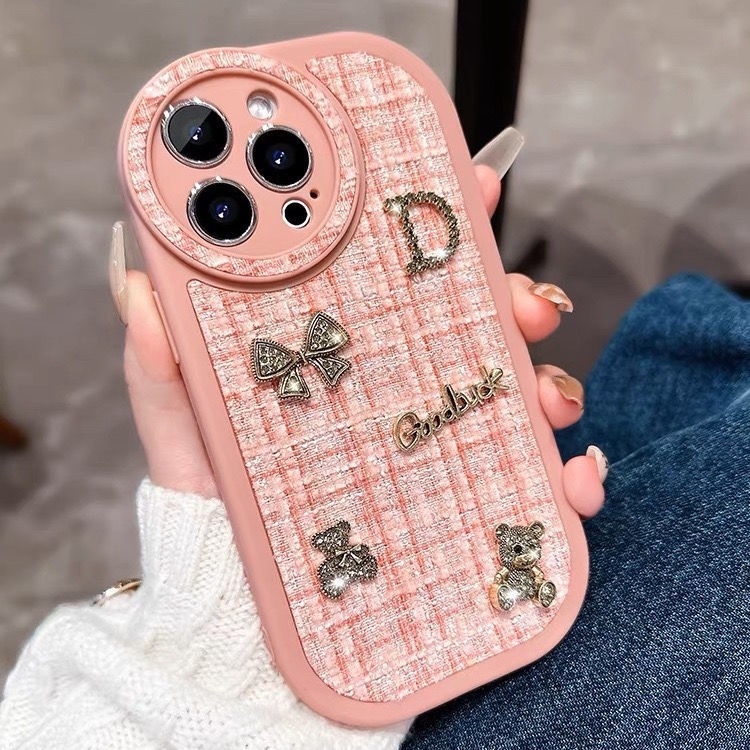 IPHONE Casing Ponsel Motif Kain Flanel Musim Gugur Dan Musim Dingin Kompatibel Dengan Iphone12 13 14 11 Pro Max X Xs Max Xr Tgfdj