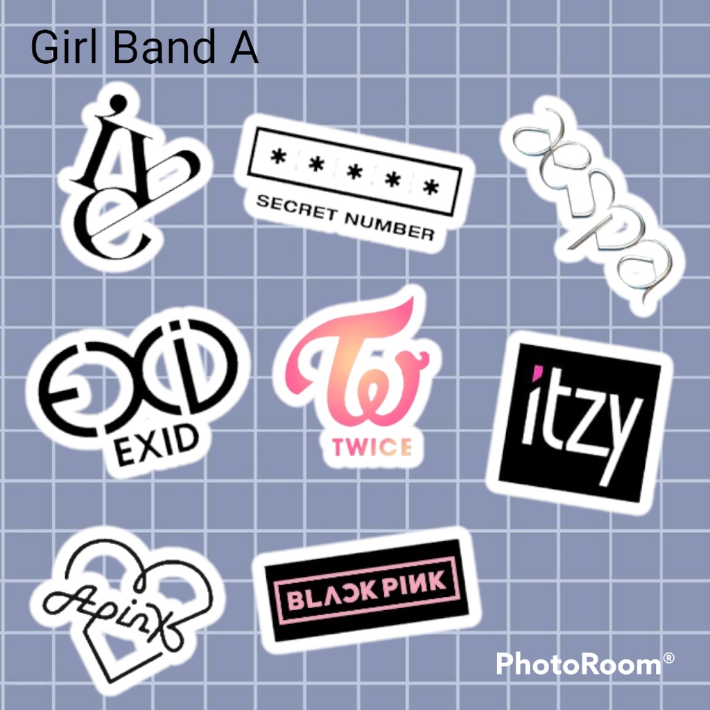 Sticker Tumblr Pack Kpop Black Pink Boy Band NCT Red Velvet Trasure Girl Band Sticker Pack Waterproof Tumblr  Hiasan Laptop Notebook Tumbler Case Hp DIY