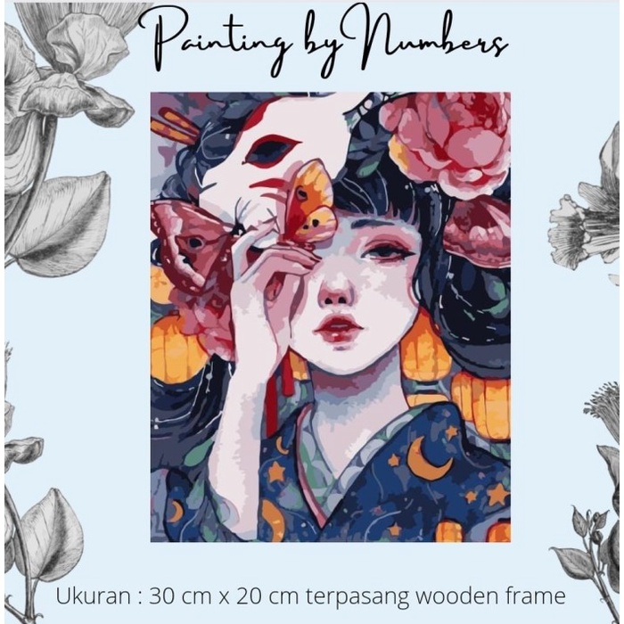 

DIY painting by number 30x20cm kerajinan tangan - FESTIVAL