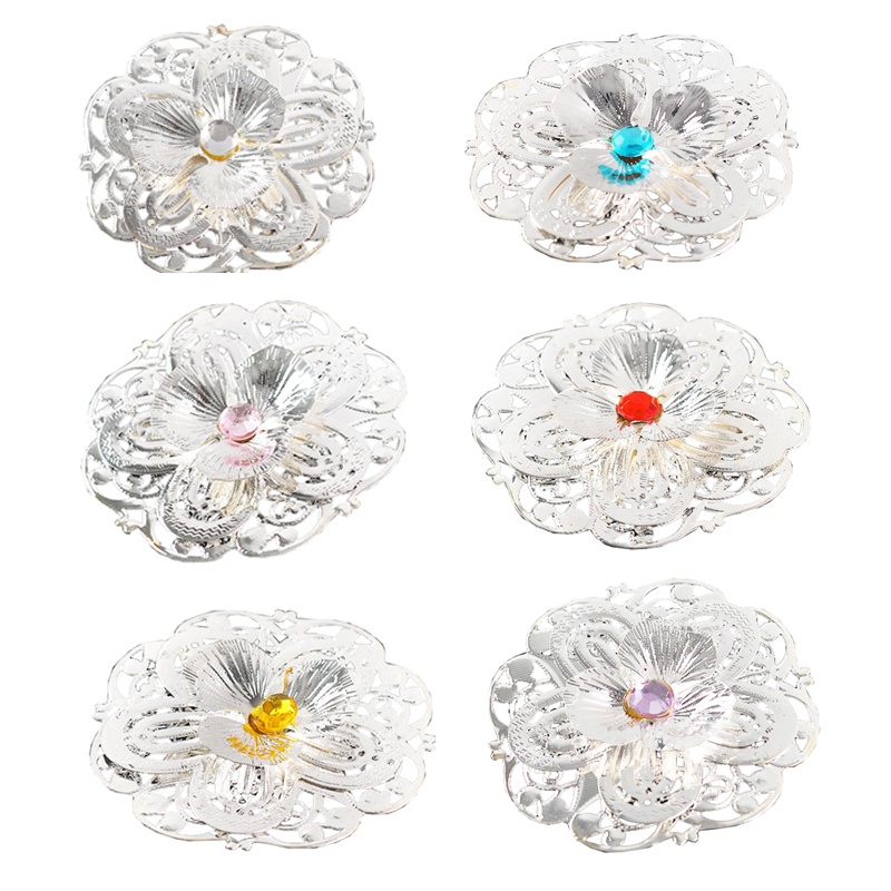 MI SHOPINN - Bros Jilbab Hijab Kepala Kerudung Kebaya Bunga B-119 Brooch Flower Crystal Cantik